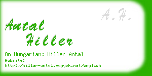 antal hiller business card